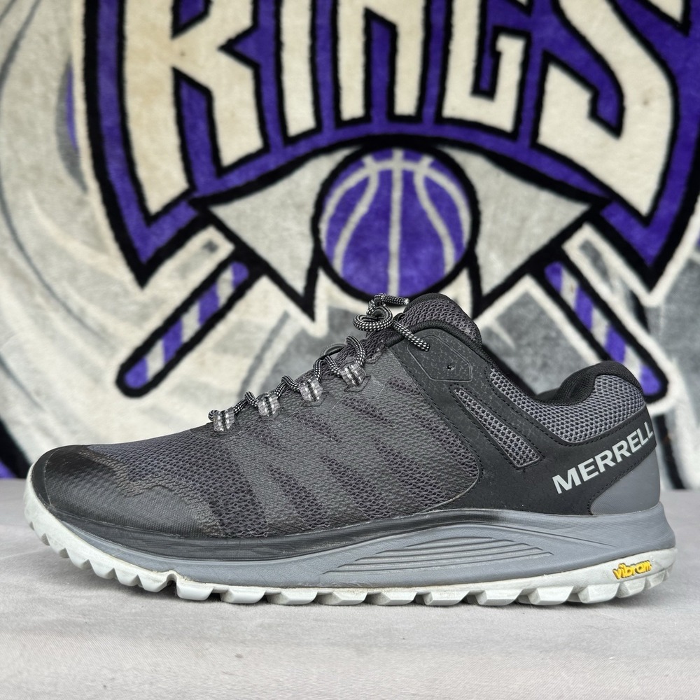 Size 11 - Merrell Nova 2 J035561 Mens Shoes Black Gray Mesh Athletic Sneaker